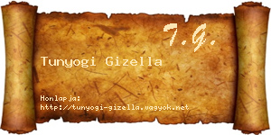 Tunyogi Gizella névjegykártya